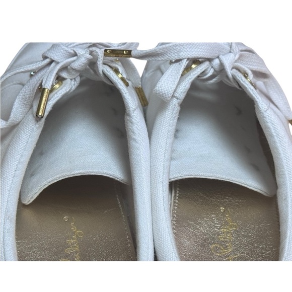 Lilly Pulitzer Abigail Canvas Mule Sneakers Resort White original box- 8.5 - Picture 6 of 16
